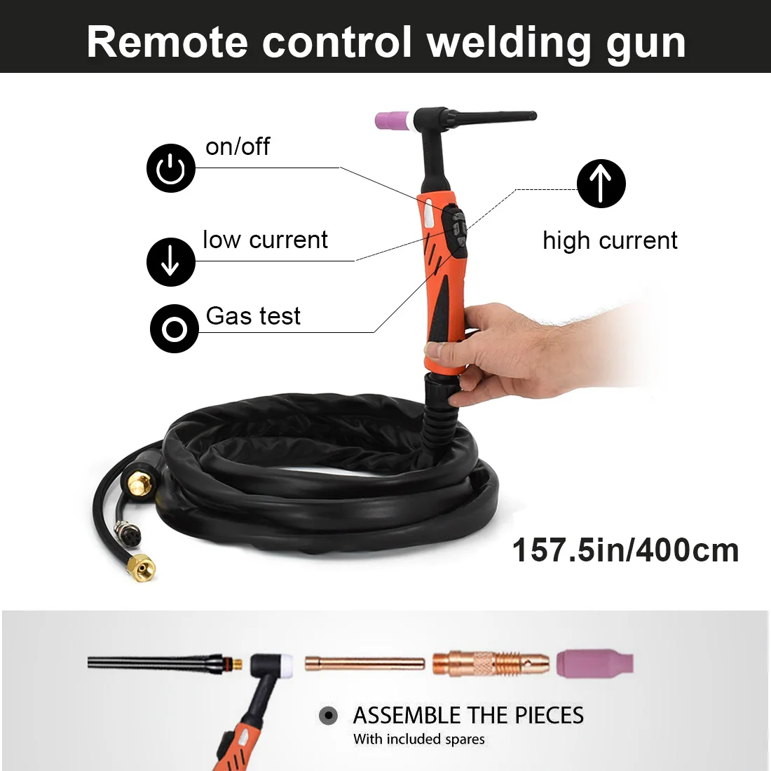

Tig 26 фонарь WP17V Tig Gun WP26V 4M, кабельная пушка, сварочный аппарат для TIG200P, сварочный аппарат с дистанционным управлением