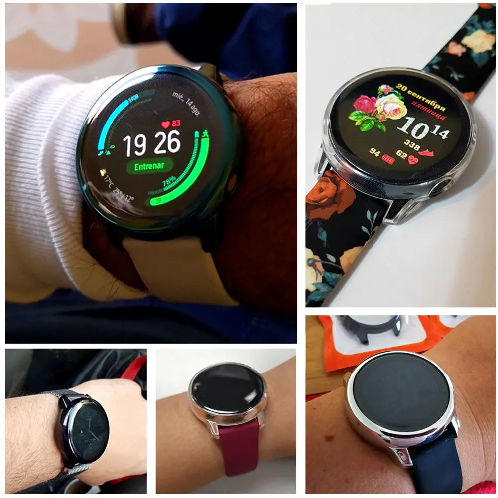 Чехол для Samsung Galaxy watch Active 40 44 мм ТПУ универсальный чехол бампер + Защитная пленка