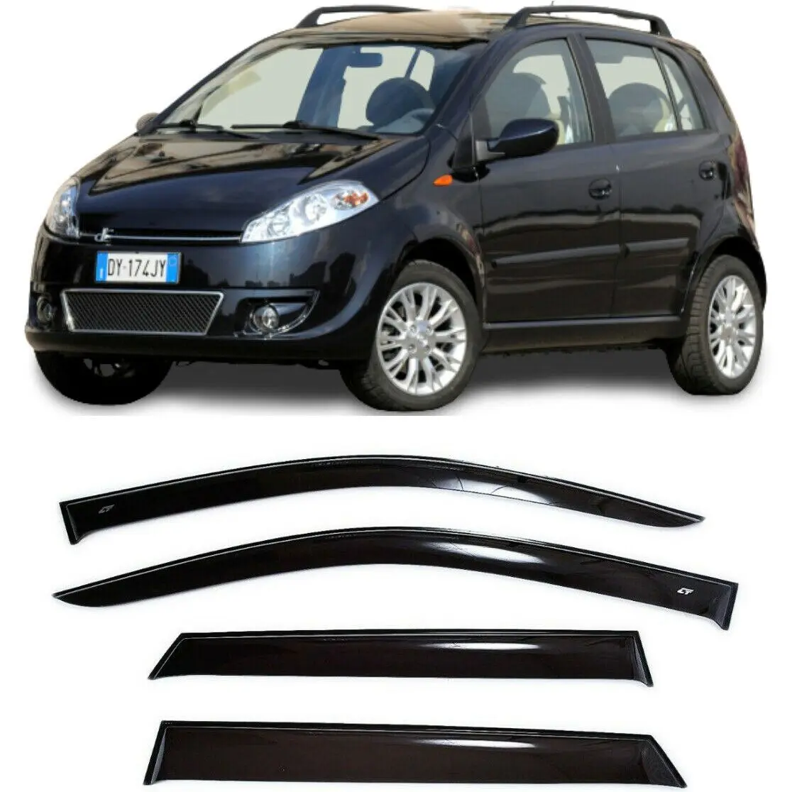 Дефлекторы окон Cobra Tuning C20306 на авто Chery Kimo A1 / DR2 Hb 2006 2013 4 шт./комп. ветровики от дождя