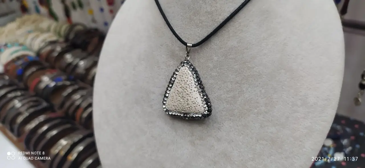 

Real 2021 Chain Orange Woman Stone New Crystal Fashion Natural Long Necklace Chain Raw Jewelry Necklace Stone Silver Pendant