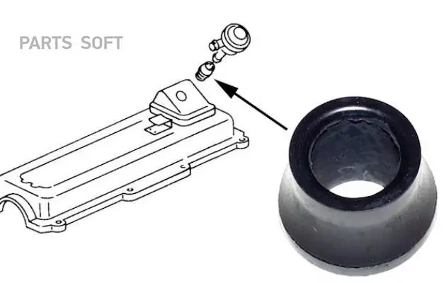 Прокладка патрубка вентиляции картера (D=16) VW Golf 2 Audi A3 Skoda Fabia Seat Ibiza: 028103500 069103500 1шт