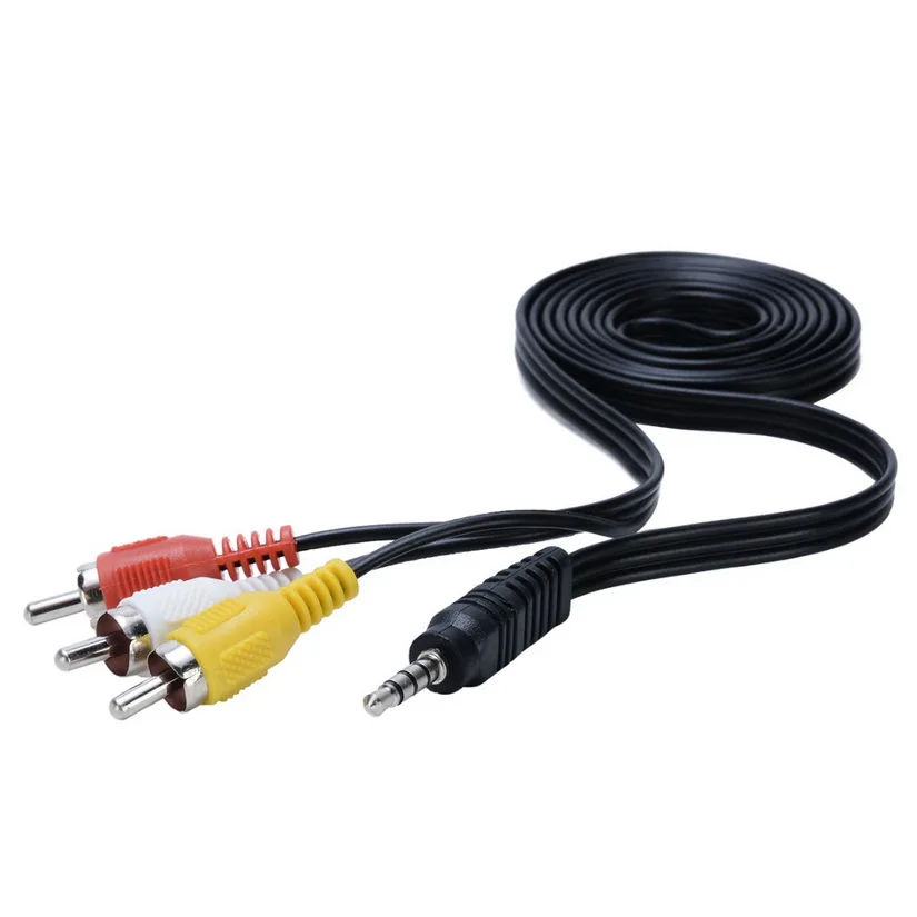 

50PCS 3.5mm Jack to 3 RCA Male Plug Adapter Audio Converter 3.5mm Jack Plug to 3 RCA Cables Cord for Audio Video AV