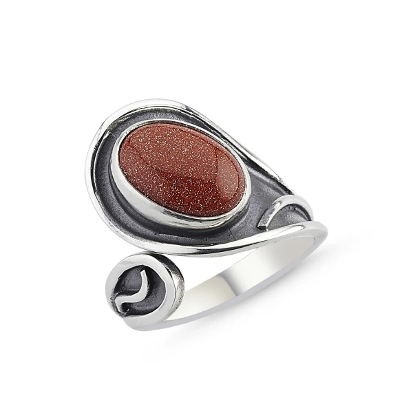 

Silver 925 Sterling Star Stone Handwork Ring