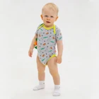 Боди короткий рукав,  для младенца, КотМарКот, кнопки, хлопок, Кулирка, 924141341