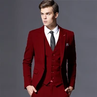2022 mans suits for wedding slim fit groom tuxedos party suits evening dress costume homme three pieces jacketpantsvest