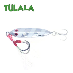 ZEBRA SILVER Tulala литого металла 15/25/40g джиговая блесна берег крючковый лов литья свинца рыбы морского окуня Рыбалка на щуку Приманка снасти Wobbers жесткая приманка - Цвет: ZEBRA SILVER