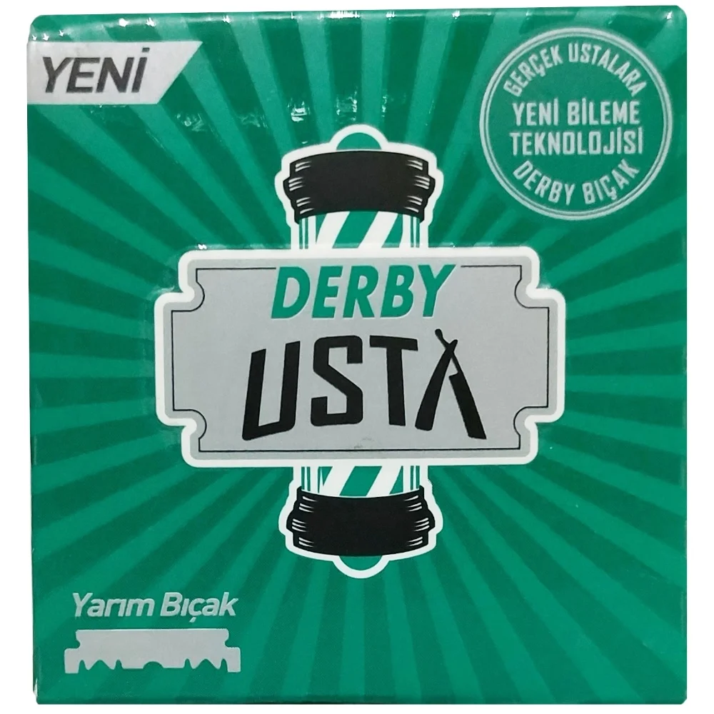 Derby Usta Single Edge Razor Half Blades 1 Pack/100 Blades
