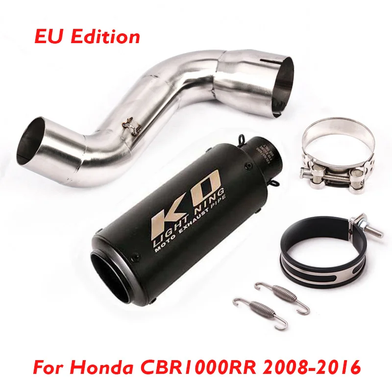 

51mm Motorcycle Exhaust System Silencer Escape Muffler Pipe Modified Connector Section Tube for Honda CBR1000RR 2008-2016