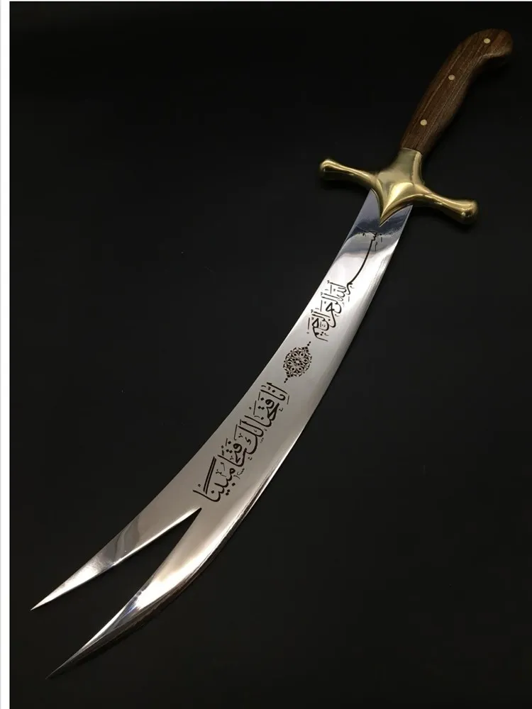 

Decoration sword knifes zulfikar high quality handmade swords 4116-4034 stainlees steel 90-50 cm kukri machette muslim real