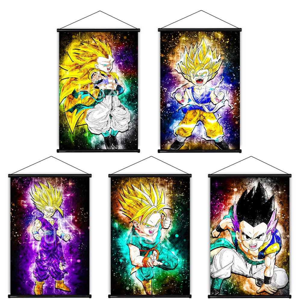 

Japane Anime Dragon Ball Z Super Saiyan Watercolor Canvas Painting Pictures Prints Modern Mural Child Bedroom Decoration Chambre