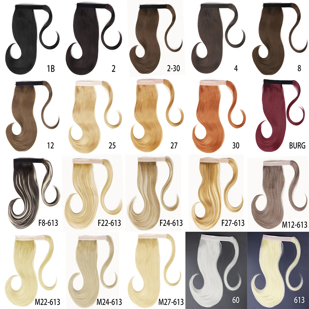 Отказов шнурами вокруг пони синтетических 18 дюймов прямые человеческие волосы