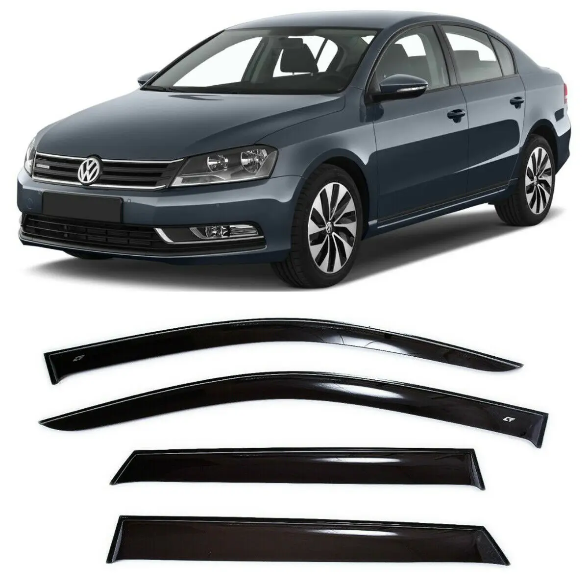 Дефлекторы окон Cobra Tuning V21506 на авто VW Passat B7 Sd Sedan 2011 2014 4 шт./комп. ветровики от дождя