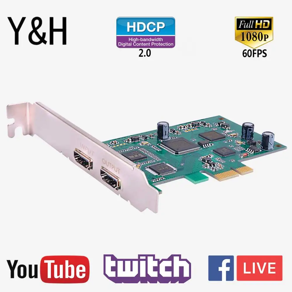Y& H PCIE Capture Card Live Streaming HD 1080P 60FPS устройство записи видеоигр для PS4 Xbox One wii U nintendo Switch ezcap294