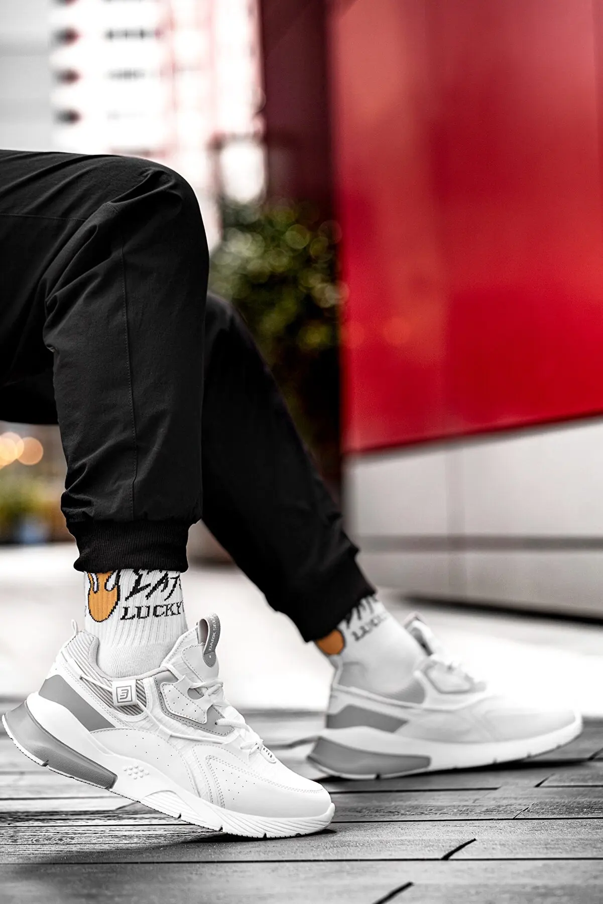 White Ice Men's Sneaker, New Men Ice Sports Sneakers, White Zaptillas Deporte Mujer Tracking Shoes, Black Smoked Men's Sneaker