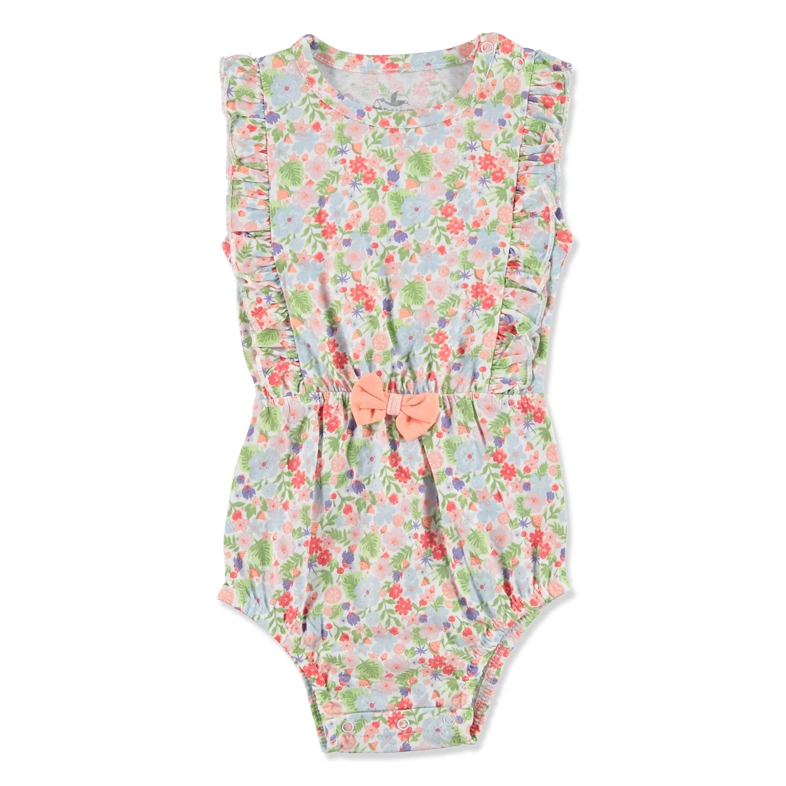 Ebebek/модный клубный тропический Летний комбинезон с оборками для маленьких