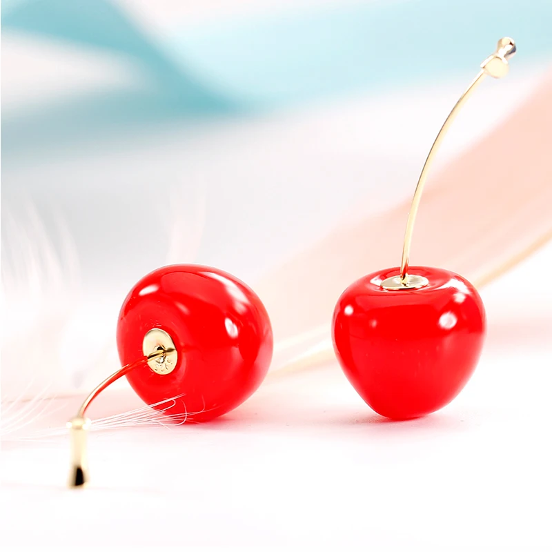 Новая стильная Медная брошь от производителя в виде вишневого фрукта Двойные