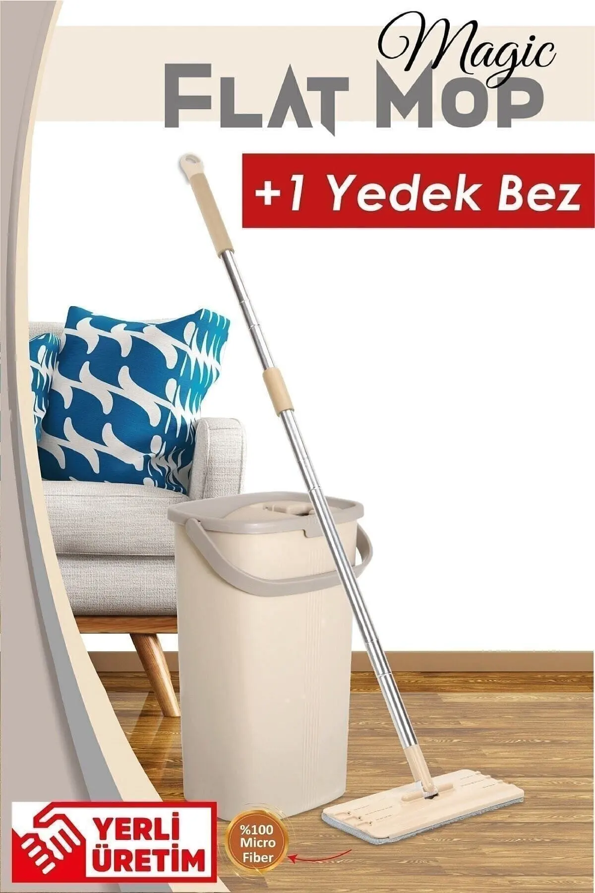 

Floor cleaning set home appliance micro fiber cloth 5 liter water squeeze chamber can be changed Title different models replacement Cloth Mop