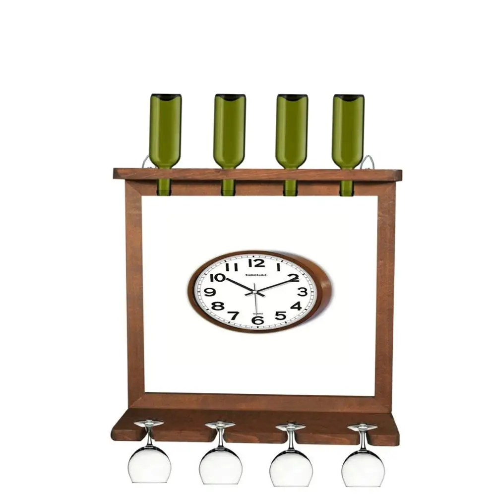 Настенные часы деревянная подставка для бутылок деревянные держатели вина