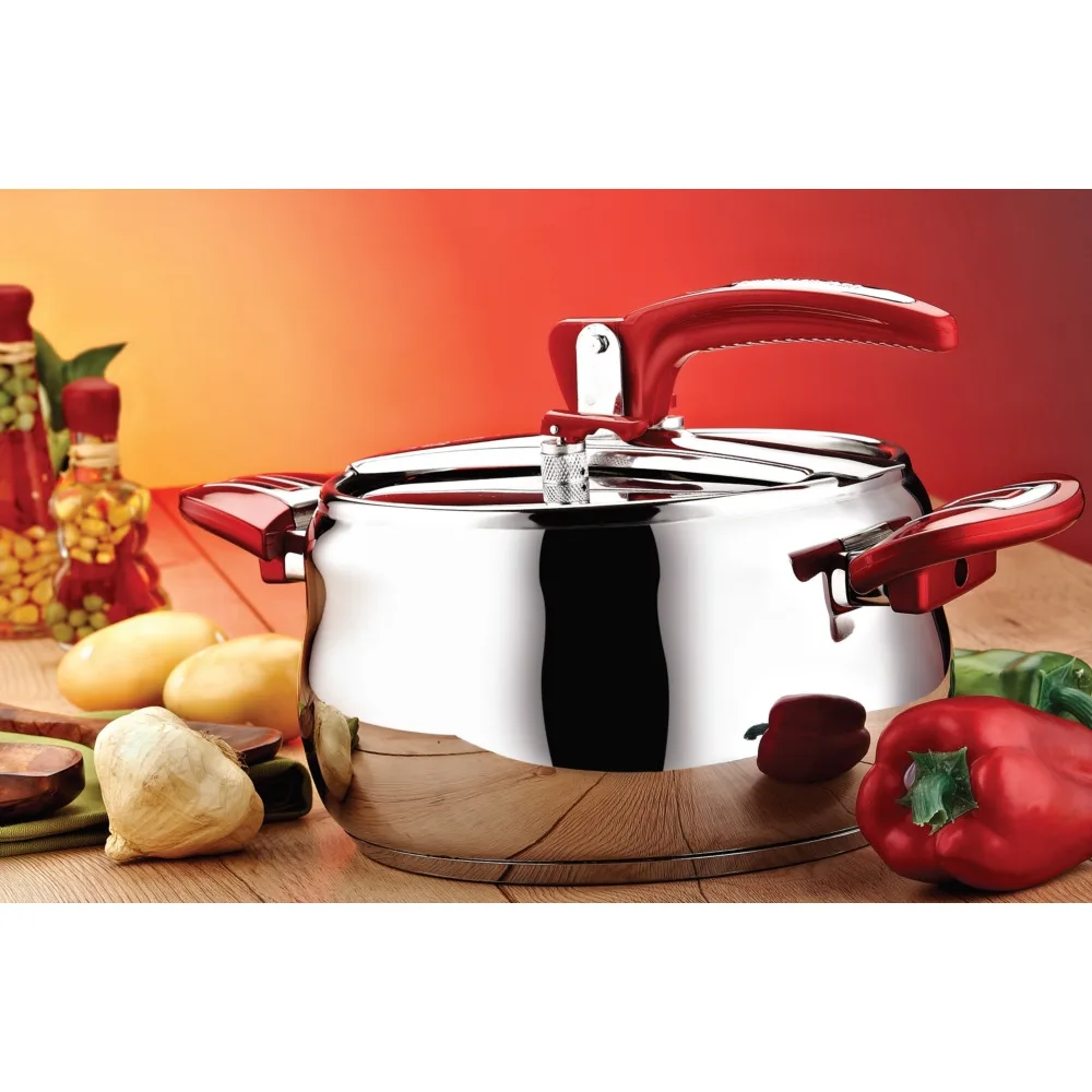 

Kahramanlar D403 Casserole Pressure Cooker 3.5-5-9-12 Lt Stainless Steel Quality Cooker Pressure Cookware