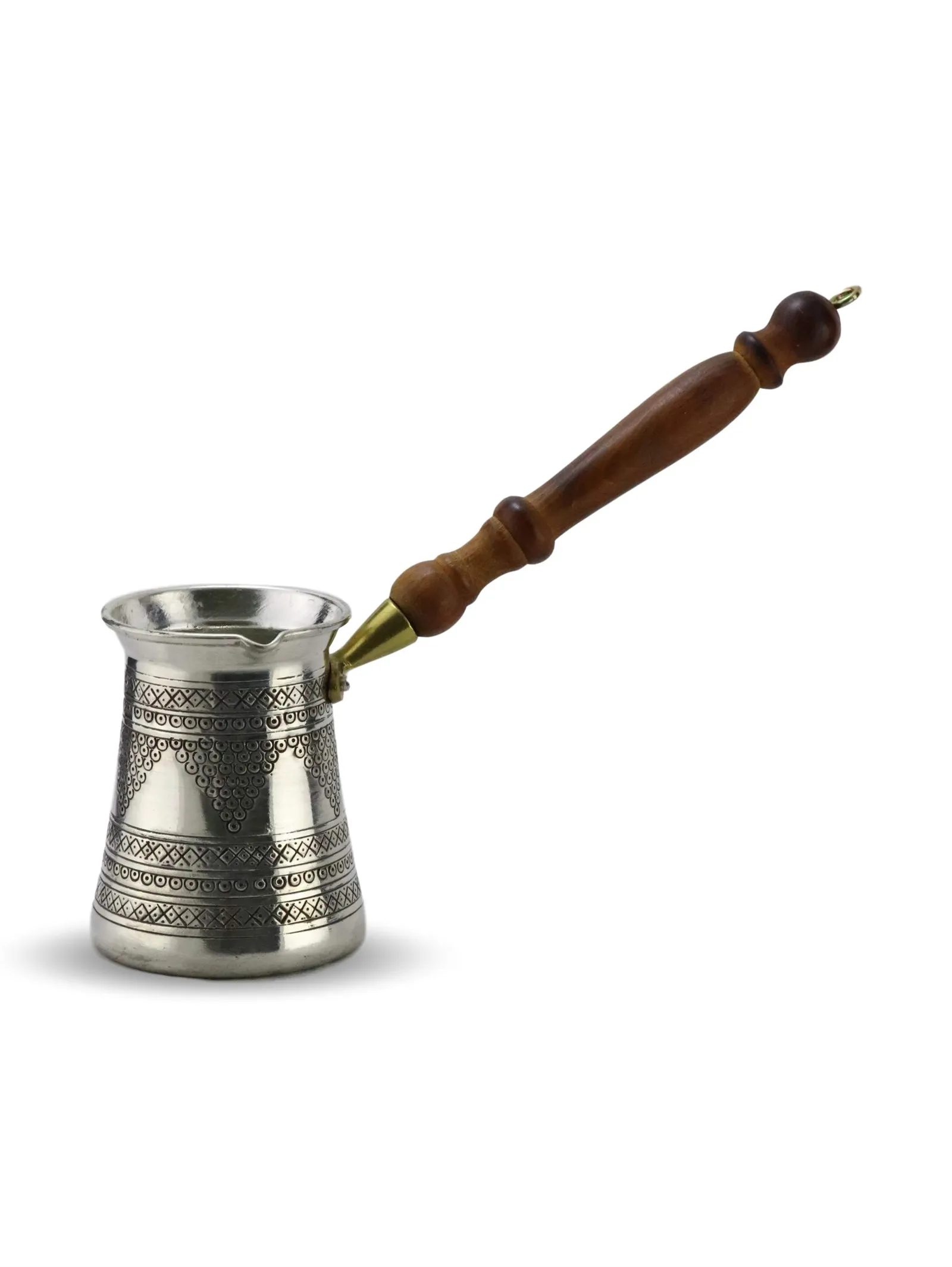Plum Pewter Upright Model Copper Coffee Pot 5 Fincanlık