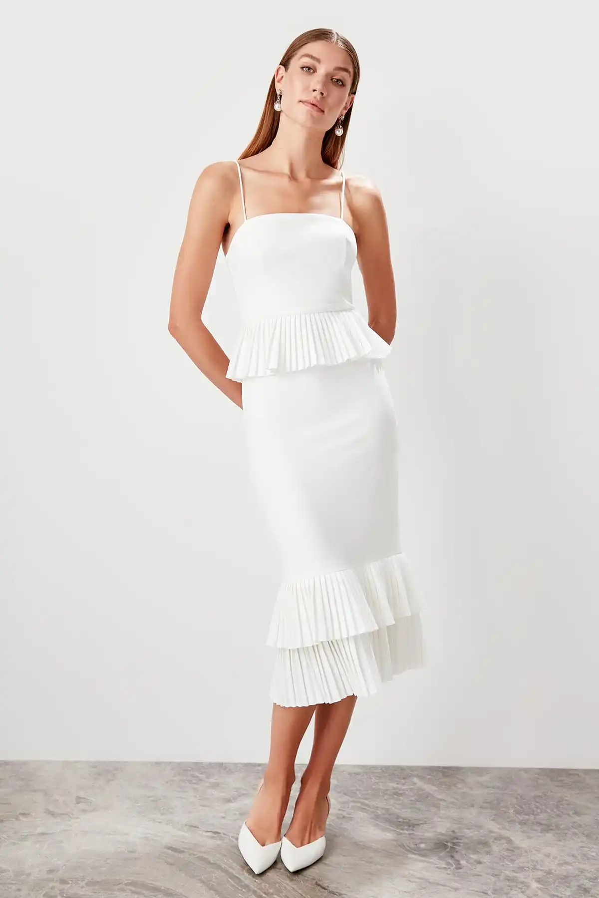Платье Trendyol Pilise TPRSS19EL0305|Женские платья| |