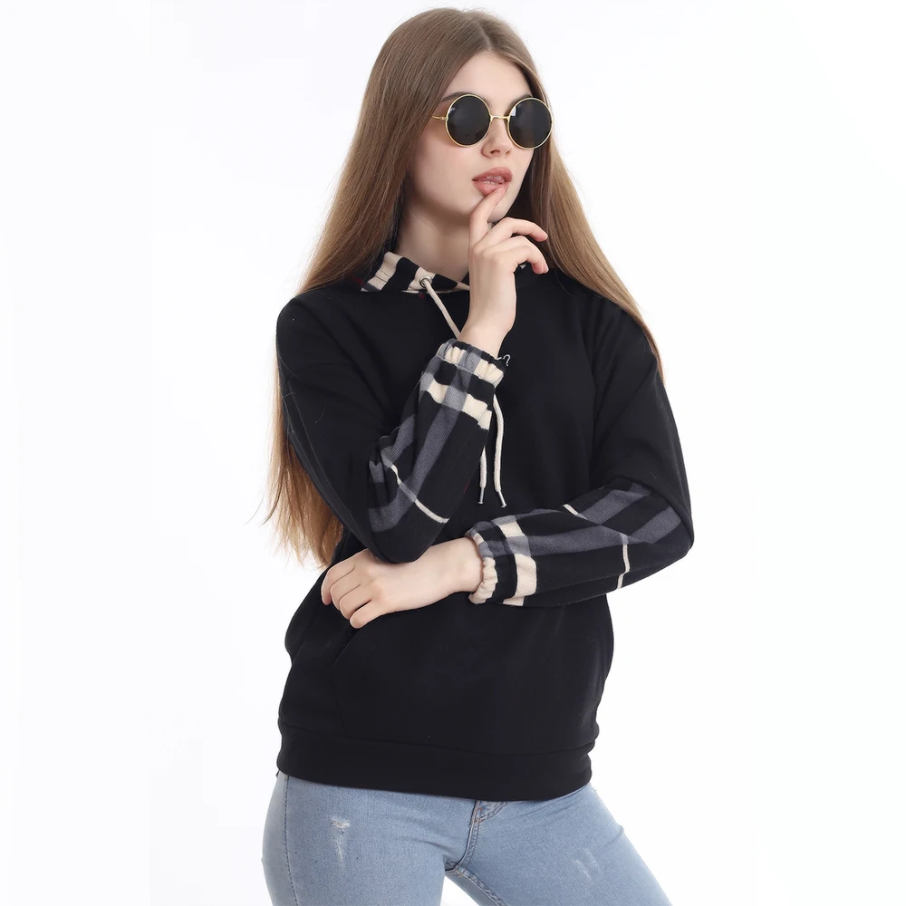 

2021 fashion Thessaloniki plaid sleeve and hoodie sweet winter fashion woman Premium quality comfortable stay