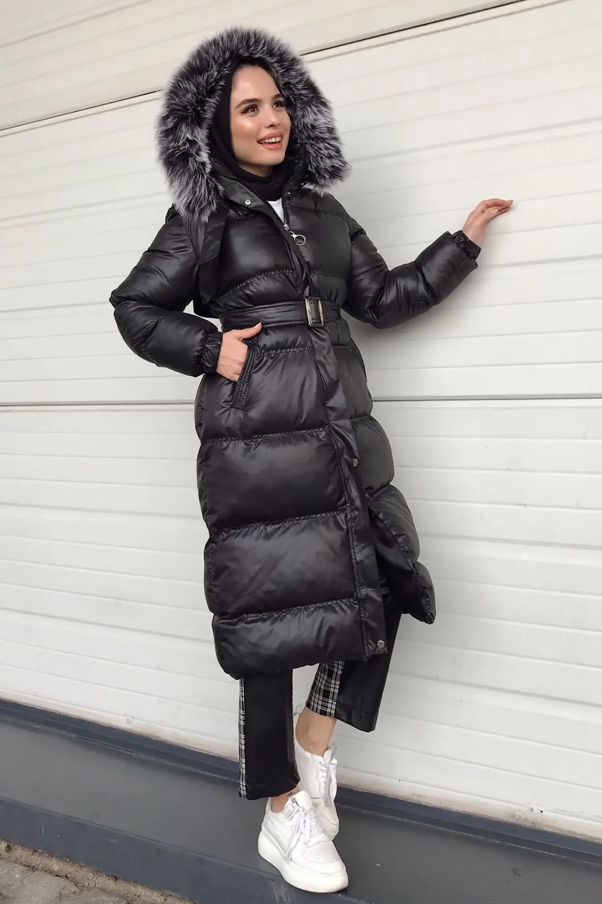

Women's Islamic Big Size M-XXL Clothing Long Hooded Inflatable Fur Outwear Coats 2021 Fashion Warm Winter Bear Comfortable Use