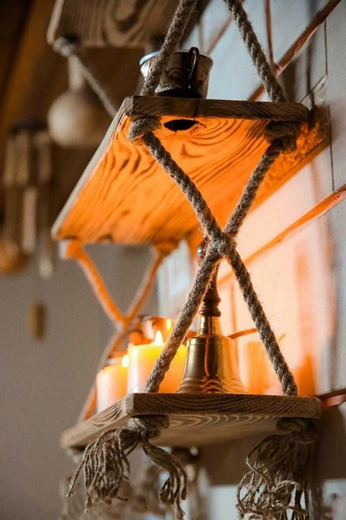 Украшение для дома настенная полка разделитель стильный дизайн ручная работа