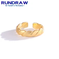 rundraw fashion silver color women hair flower regular stripes ring opening adjustable zinc alloy rings party gift jewelry