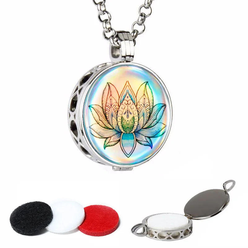 Fashion Stainless Steel Hollow Out Customized Picture Photos Aromatherapy Perfume Essential Oil Diffuser Locket Necklace withpad | Украшения