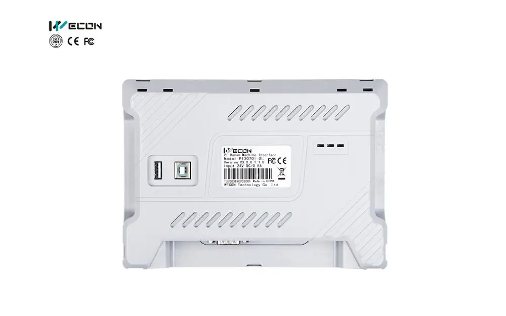 Wecon 7 дюймов HMI, Процессор CORTEX A7 528M 128M флэш-память, 128 м DDRAM, 800 × 480, COM1: RS485/RS422; COM2: RS232, USB хост/устройства