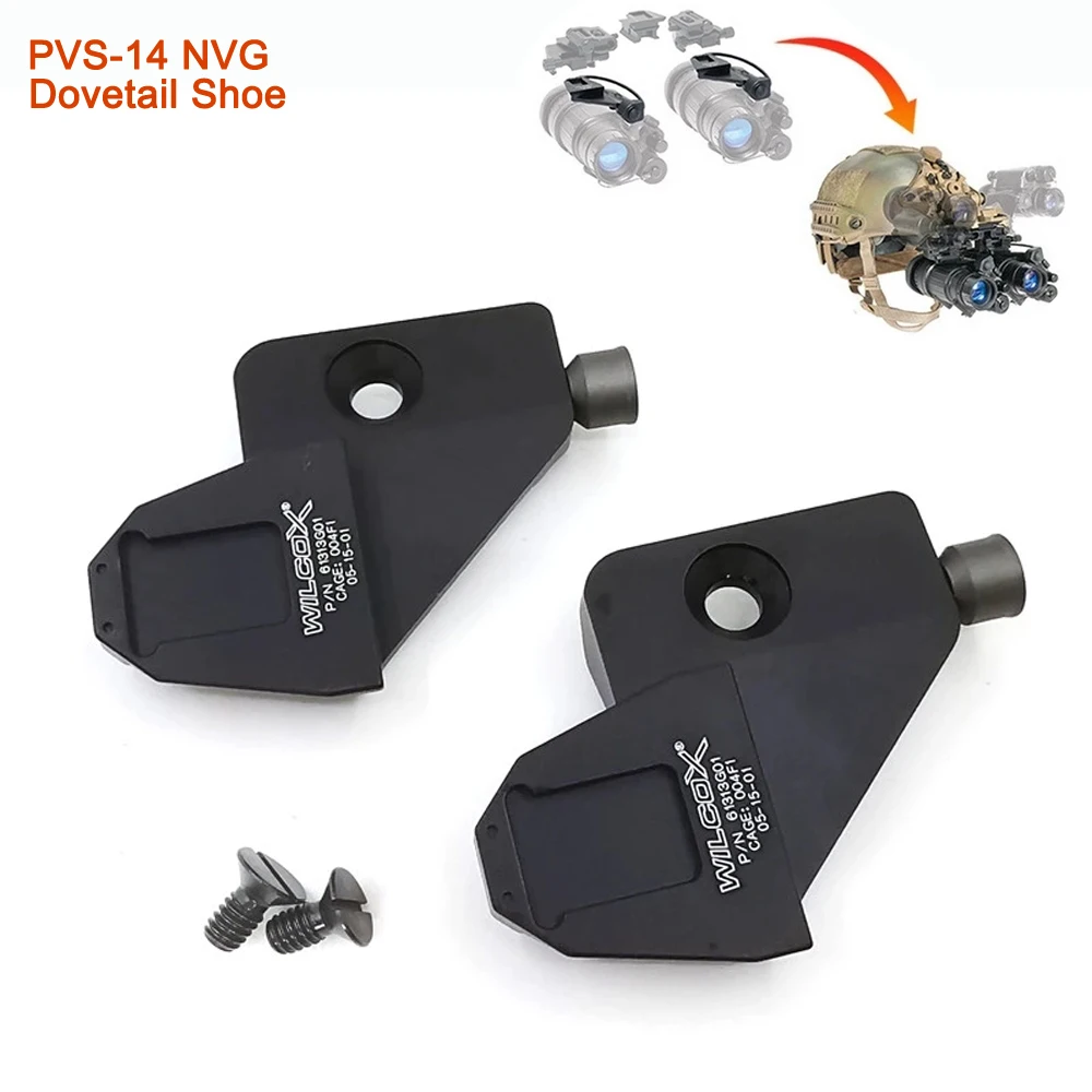 PVS-14 NVG Dovetail Shoe Night Vision Goggles Mount Bracket Assembly Couples with A Folding Binocular Bridge or Flip to Side