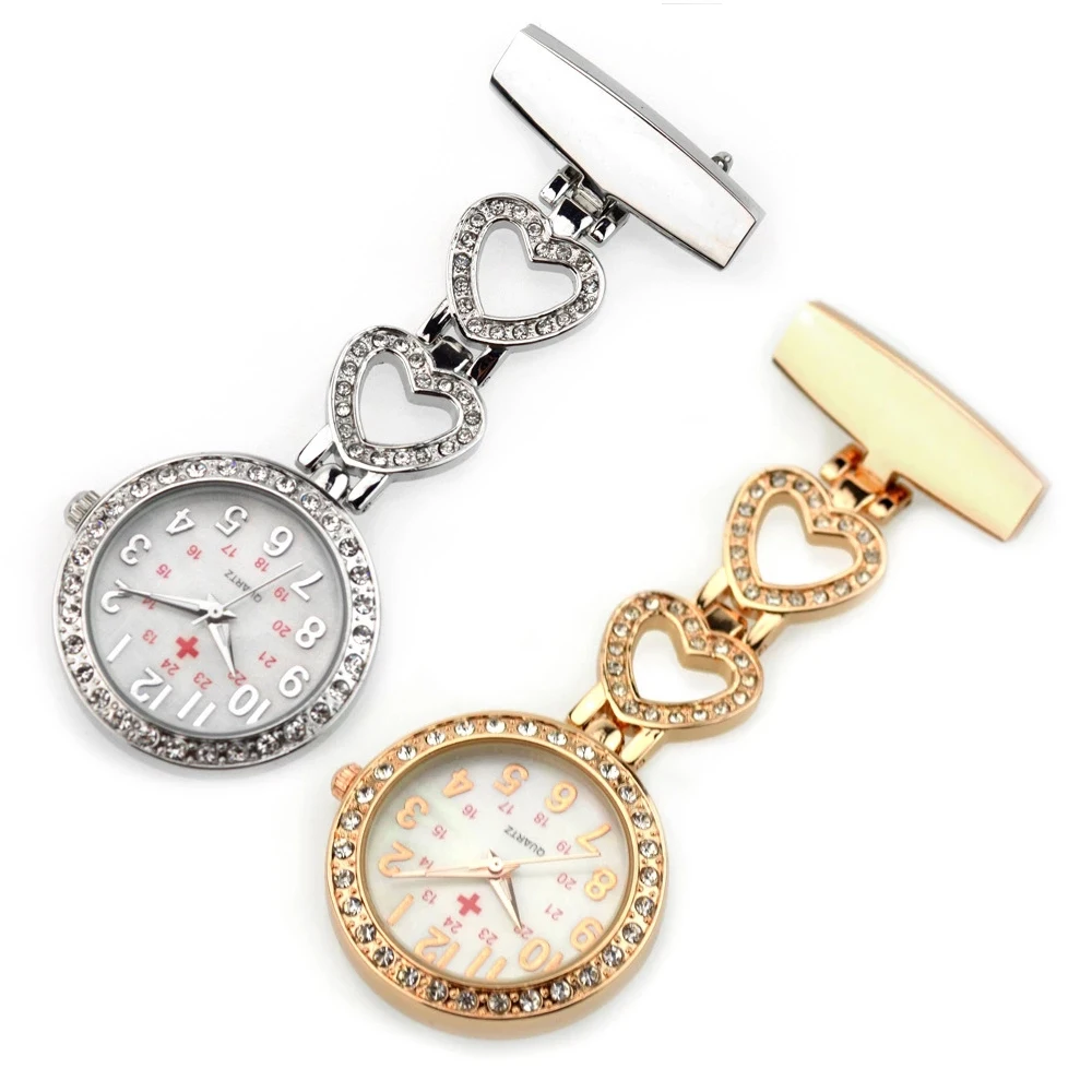 

Heart Shape Nurse Watches Women Ladies Elegant Personality High-Grade Durable Sisters Nurse Pocket Fob Watch