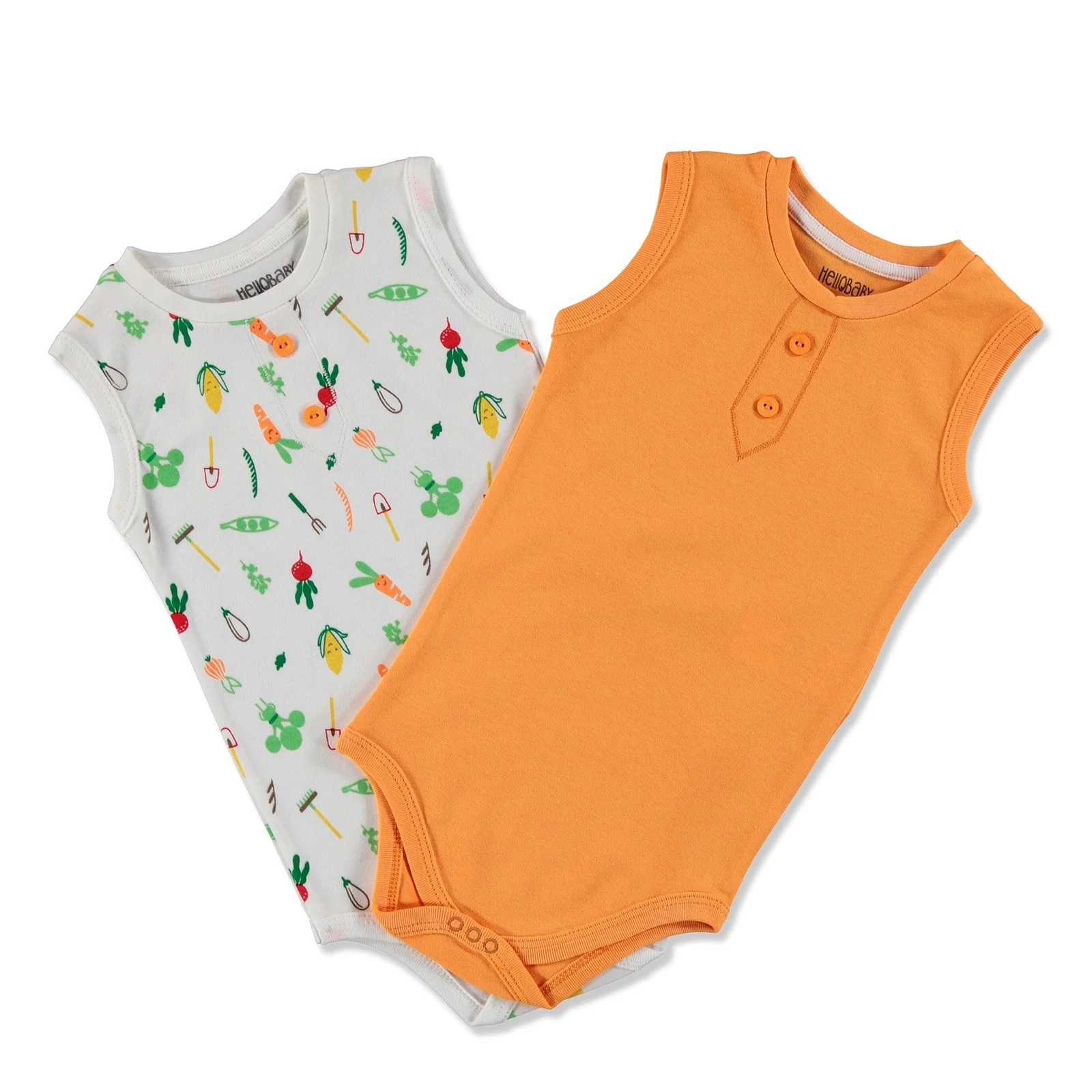 Ebebek HelloBaby/летний детский топ без рукавов с рисунком сладких овощей комплект из 2