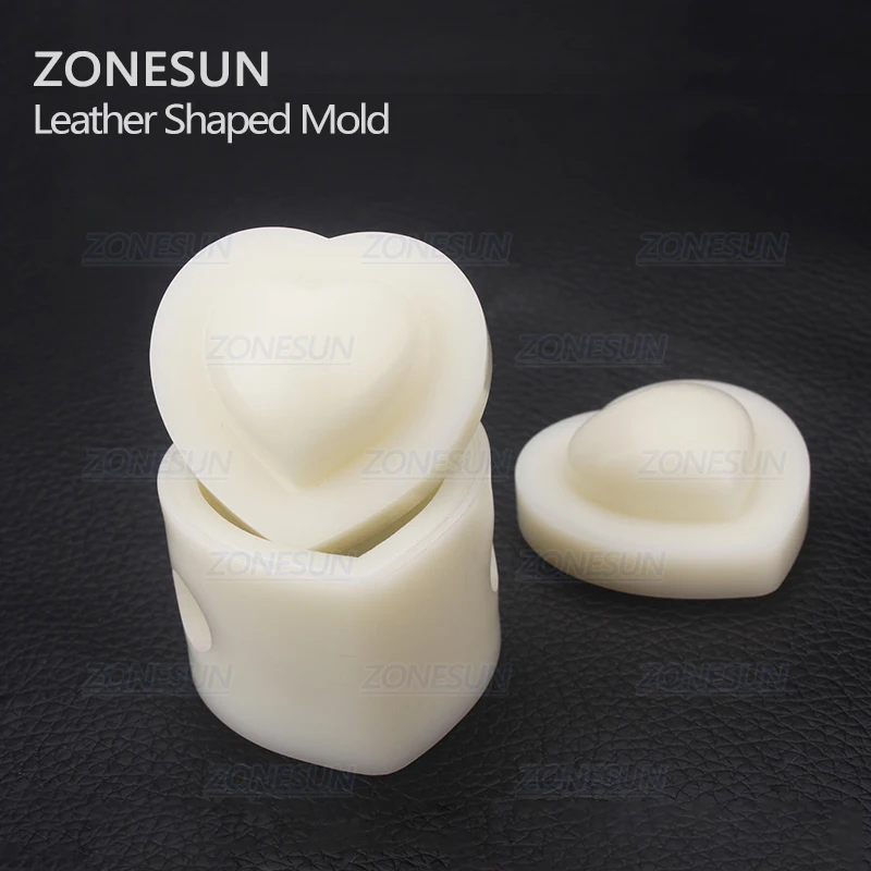 ZONESUN стеклянный брелок для ключей Кожа сердцевидная форма ремесленные инструменты литья кожа пробивая высечки кожевенное ремесло наборы инструментов