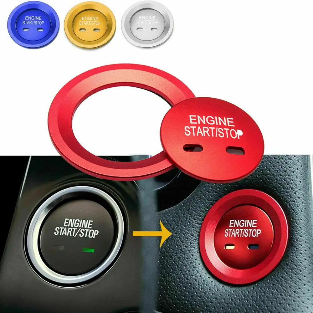 

Engine Push Start Button Cover & Ring For Cadillac Chevy GMC Tahoe Malibu free shipping