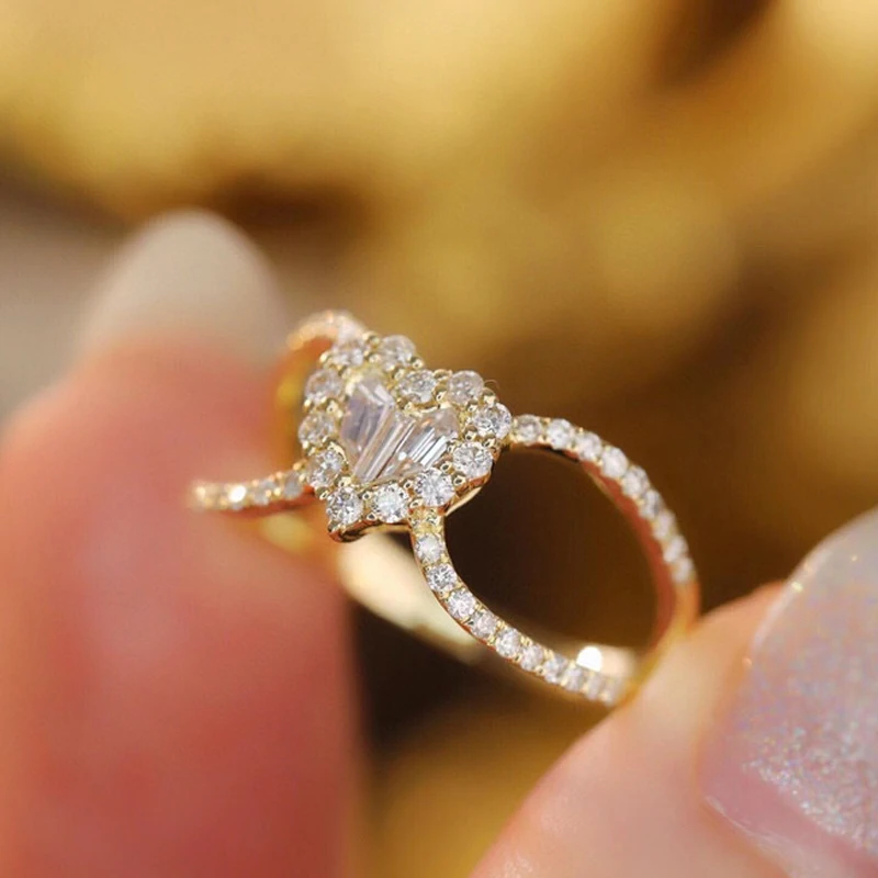 Aazuo 18K ТВЕРДОЕ розовое золото реальные бриллианты модная милая в форме сердца