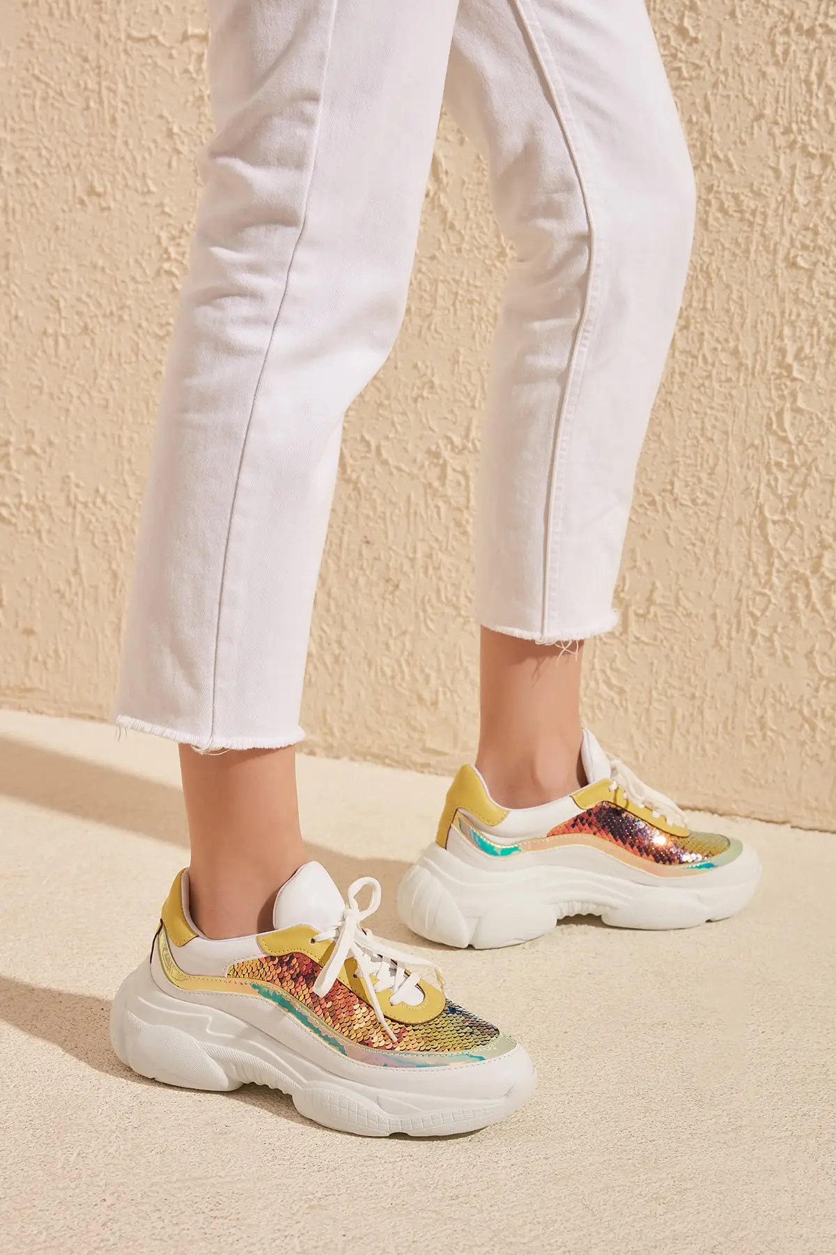 Женские кроссовки с блестками TAKSS20SN0002|Женские и кеды| |