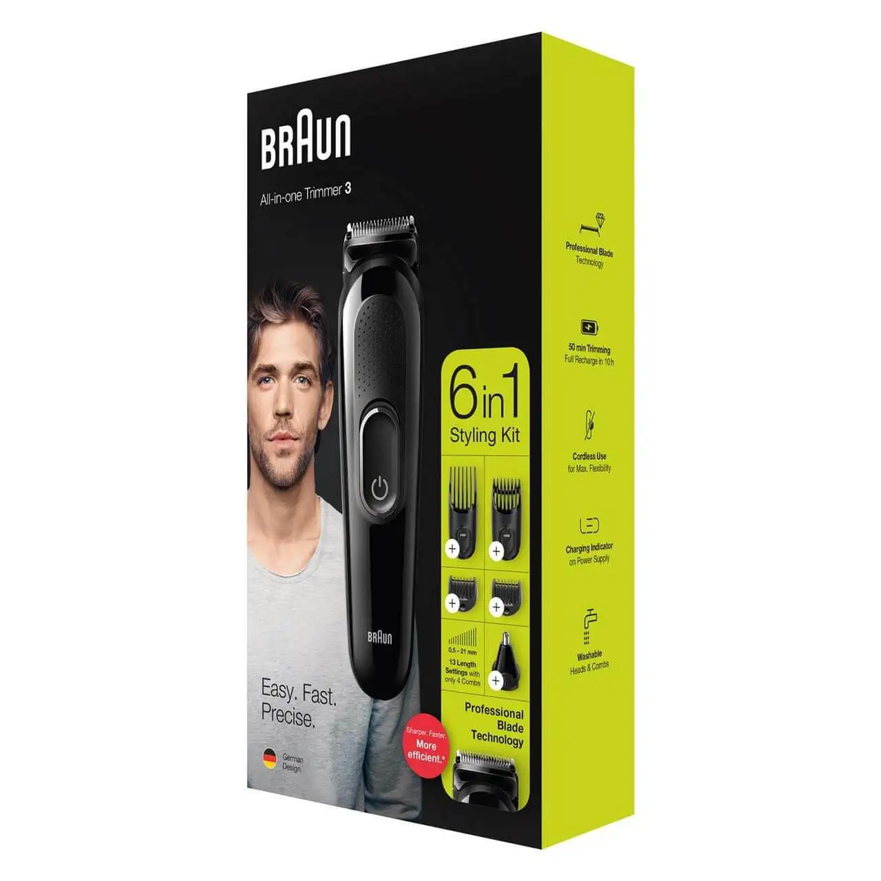 Оригинальный Braun 6 в 1 Mgk 3220 универсальный триммер для лица волос тела бороды ушей и