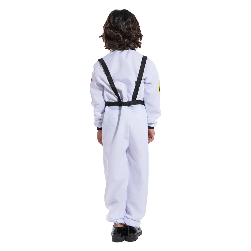 Snailify Yellow Child Astronaut Costume White Boy Pilot For Halloween Purim Party Spaceman Outfit |