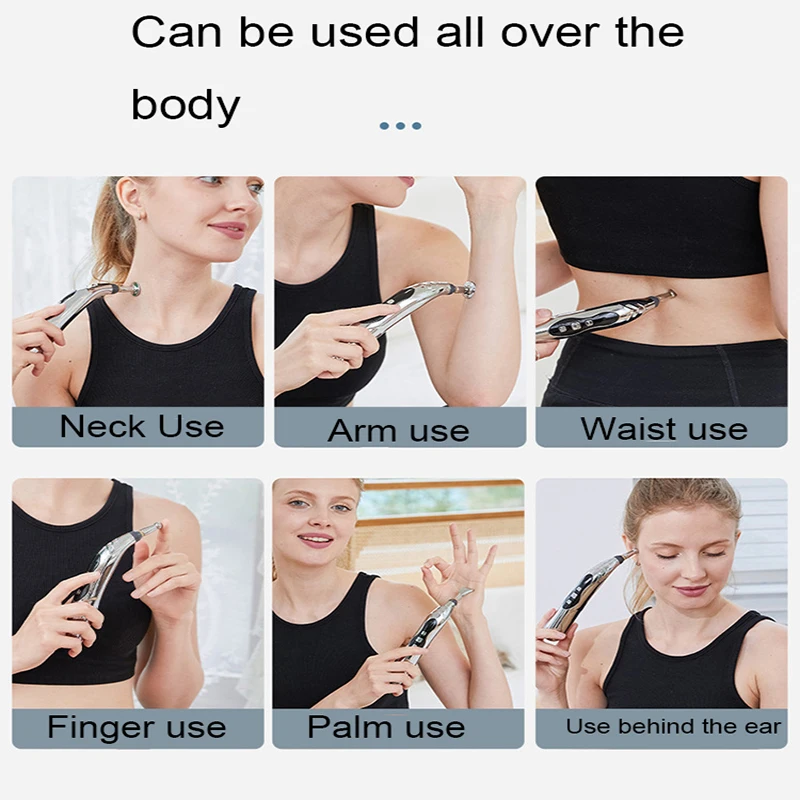 Электрическая акупунктурная Массажная ручка умный импульсный массажер