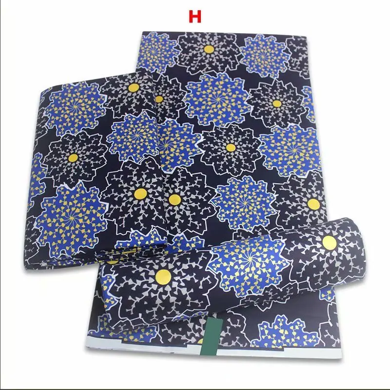 

African Golden Wax Fabric Cotton Material High Quality Wrap Print Nigerian Ankara Soft 6 yards for dress sewing