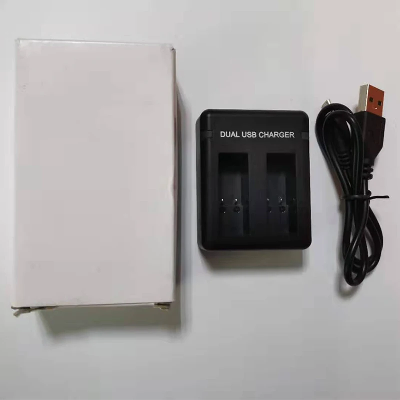 Зарядное устройство с двумя портами для GoPro Hero 8 7 6 5 черный usb-кабелем порта