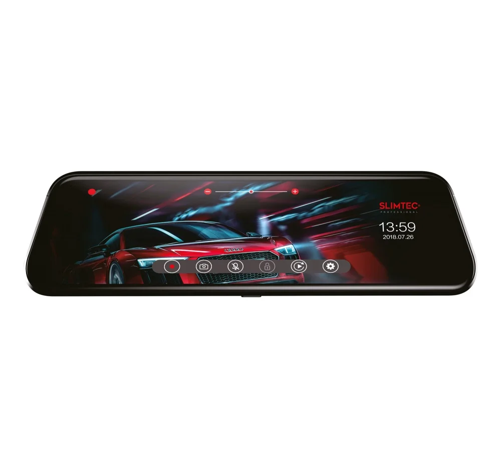 SLIMTEC / Автомобильный видеорегистратор-зеркало с двумя камерами Dual M9 | Автомобили и