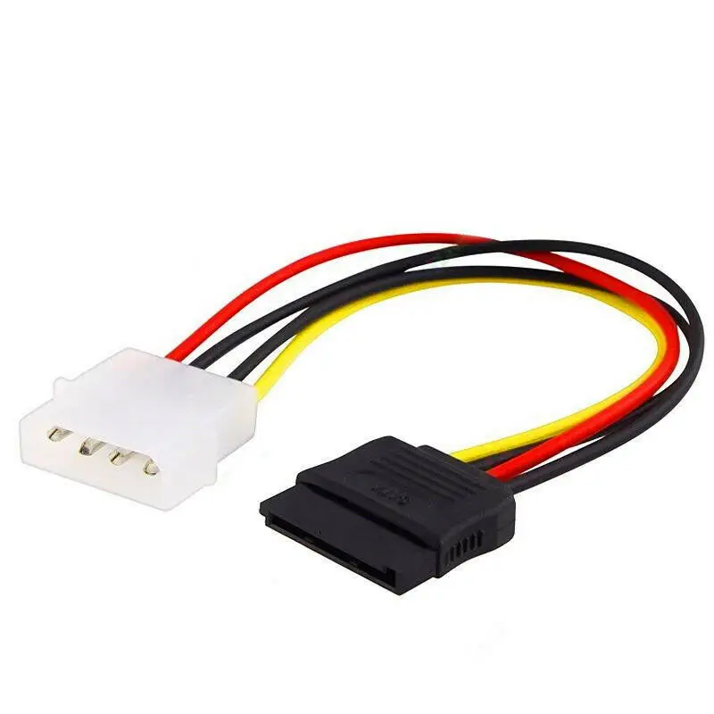 

kphrtek 100pcs set 4 Pin Male to 15 Pin Female SATA Serial Power Adapter Cable