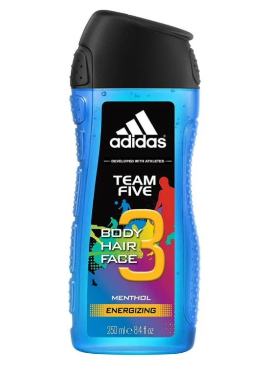 

Оригинальный гель для душа Adidas Team Five три в одном 250 мл.