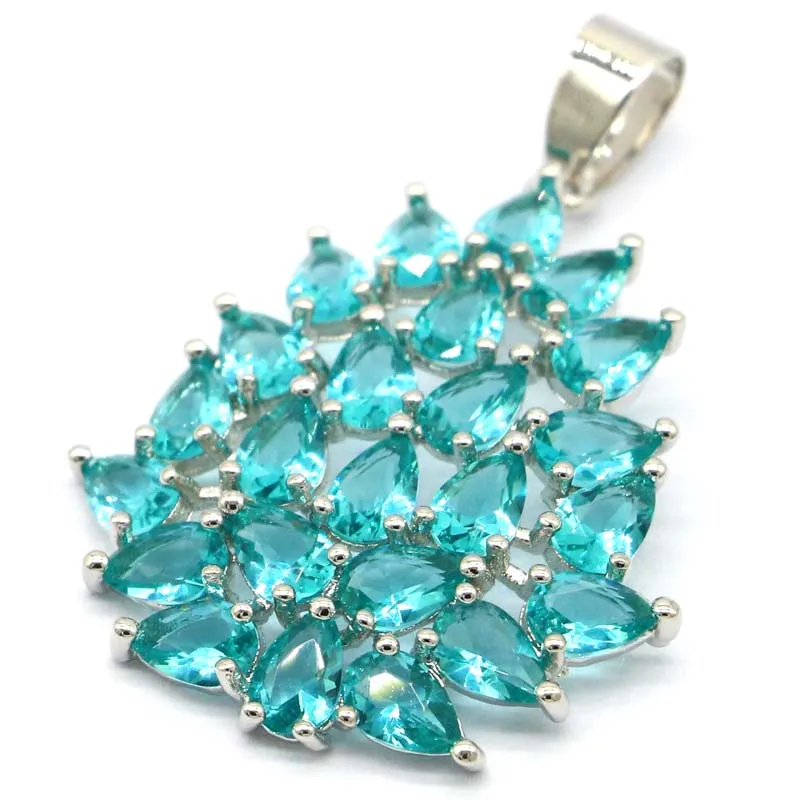 43x30 мм изящный красивый синий Аквамарин для женщин Свадебная повседневная одежда