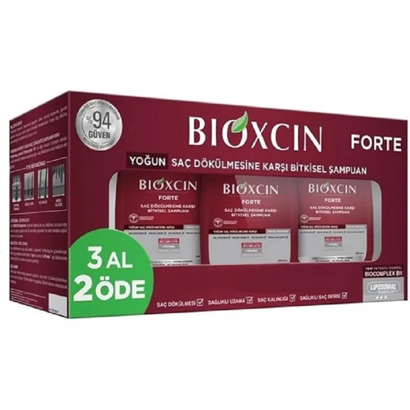 

Bioxcin Forte Shampoo 3 X 300 ML For Anti Hair Loss Biocomplex B11