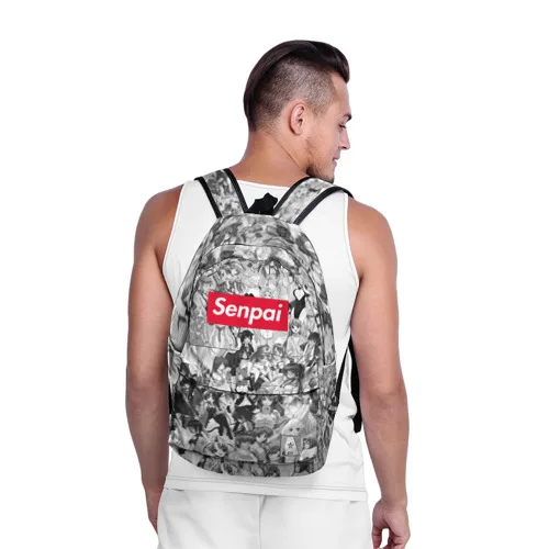 Аниме школьный рюкзак Senpai унисекс водонепроницаемый рабочий путешествия -