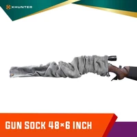 xhunter protective gun sock 48 inch long 6 inch wide silicone treated handgun protector cover grey